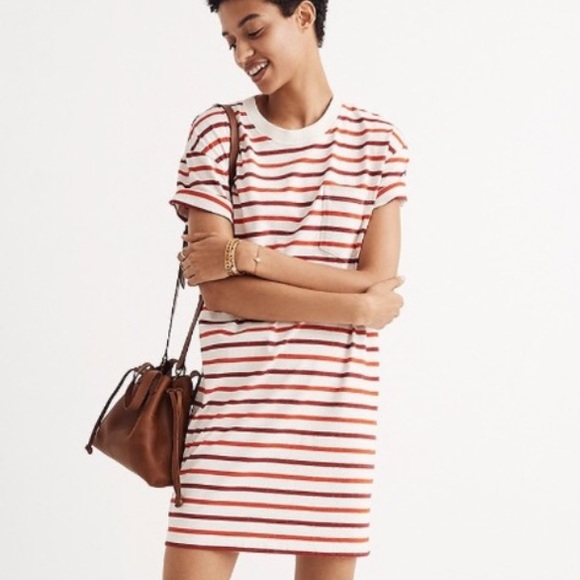 Madewell Dresses & Skirts - Madewell Pablo Stripe Pocket T-shirt Dress